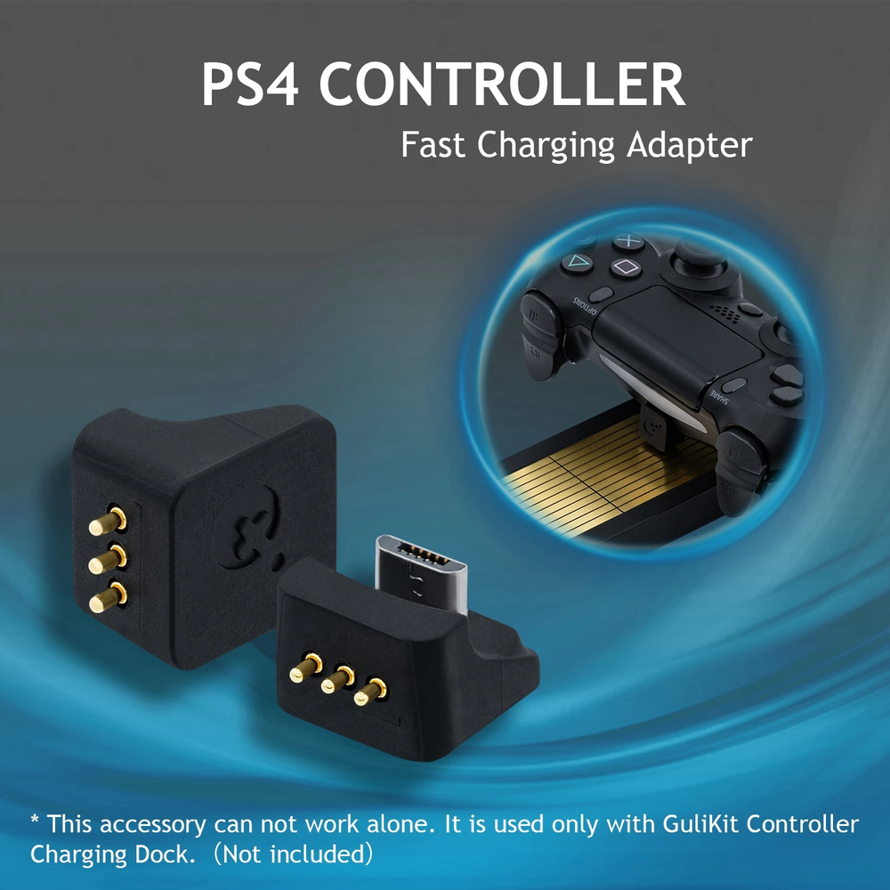 Gulikit Charging Connector Adapter for the PlayStation 4 Controller