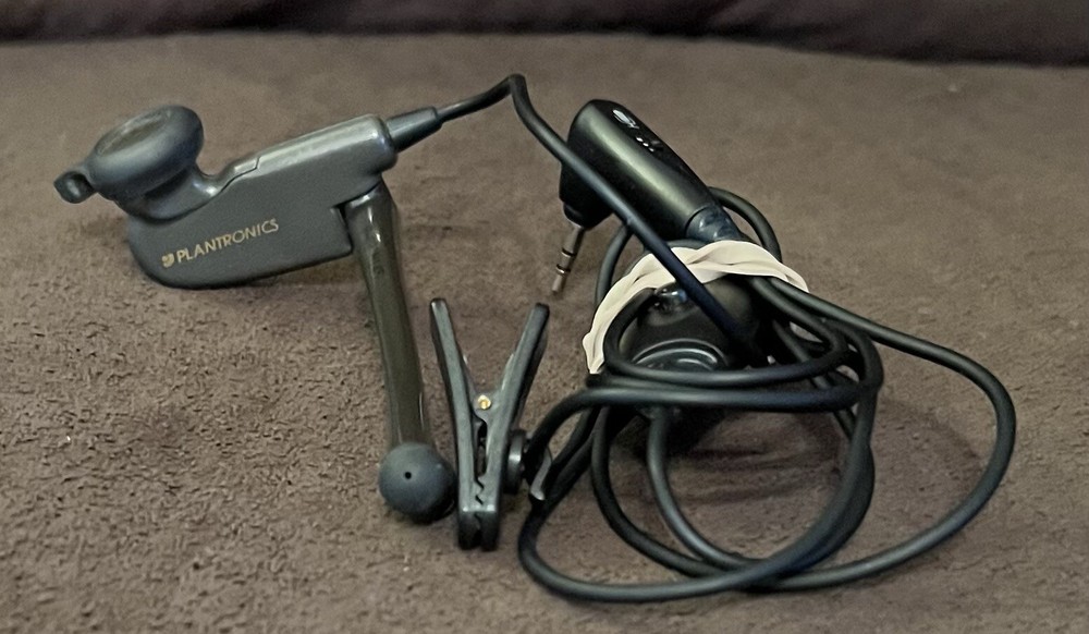 Plantronics Microphone Headset Wired For Headphone Jack PC Computer Phone