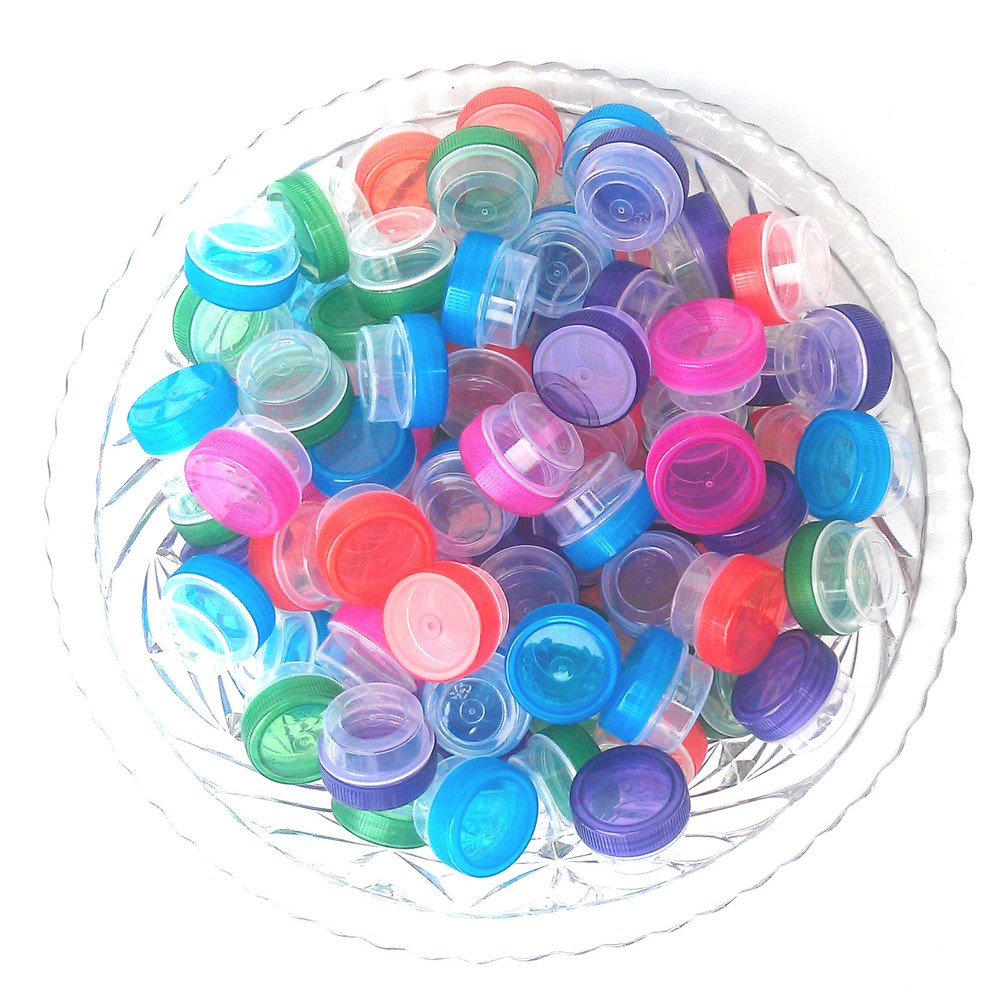 100 TINY Small JARS #3301 Special Lmtd Ed Cap Colors! Container Sample DecoJars