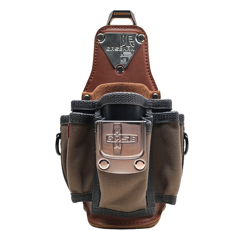 Compact Tool Pouch with Leather Pocket Pad