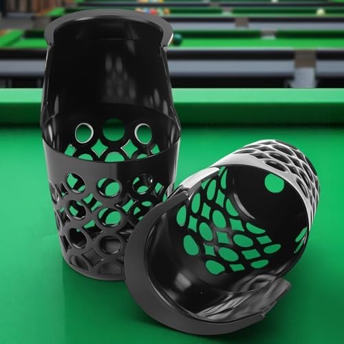 6 Pack Pool Table Pockets - Thick Plastic, Large Capacity Replacement Set