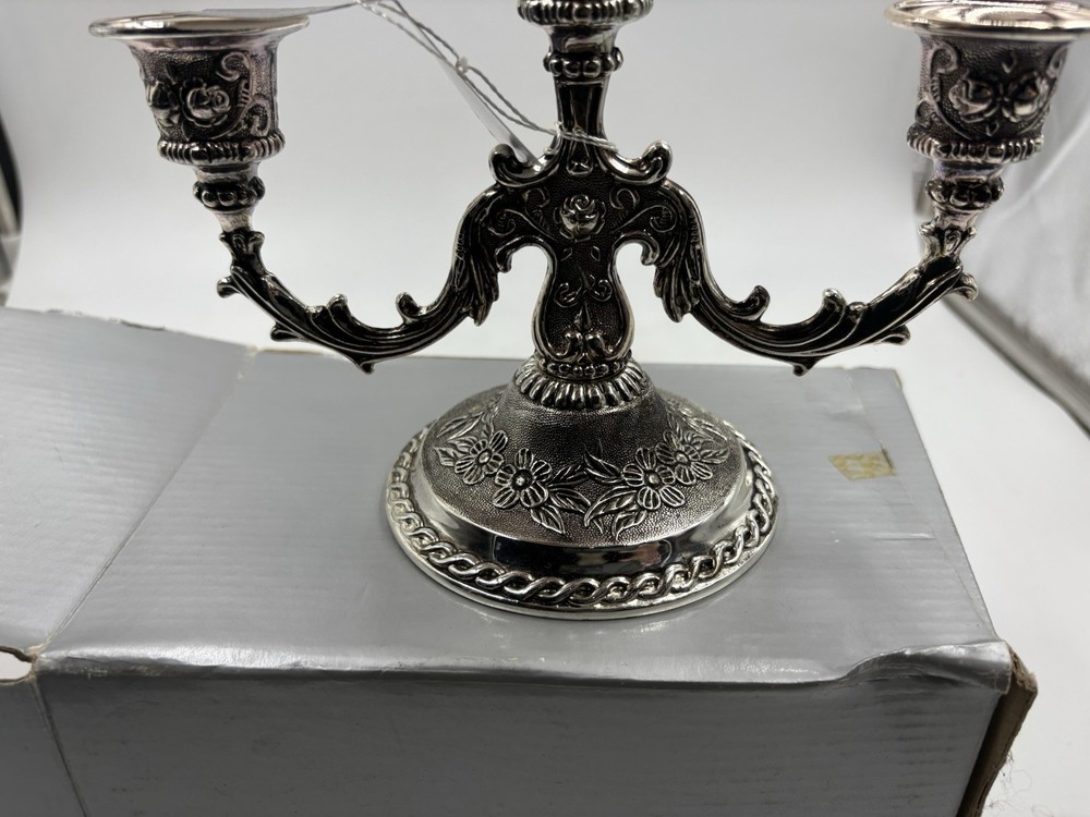 Vintage Old Silverplated Candelabra.