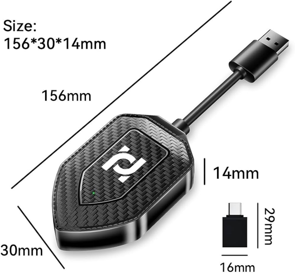 AI BOX CarPlay & Android Auto Wireless Adapter USB Plug and Play, Wireless Link