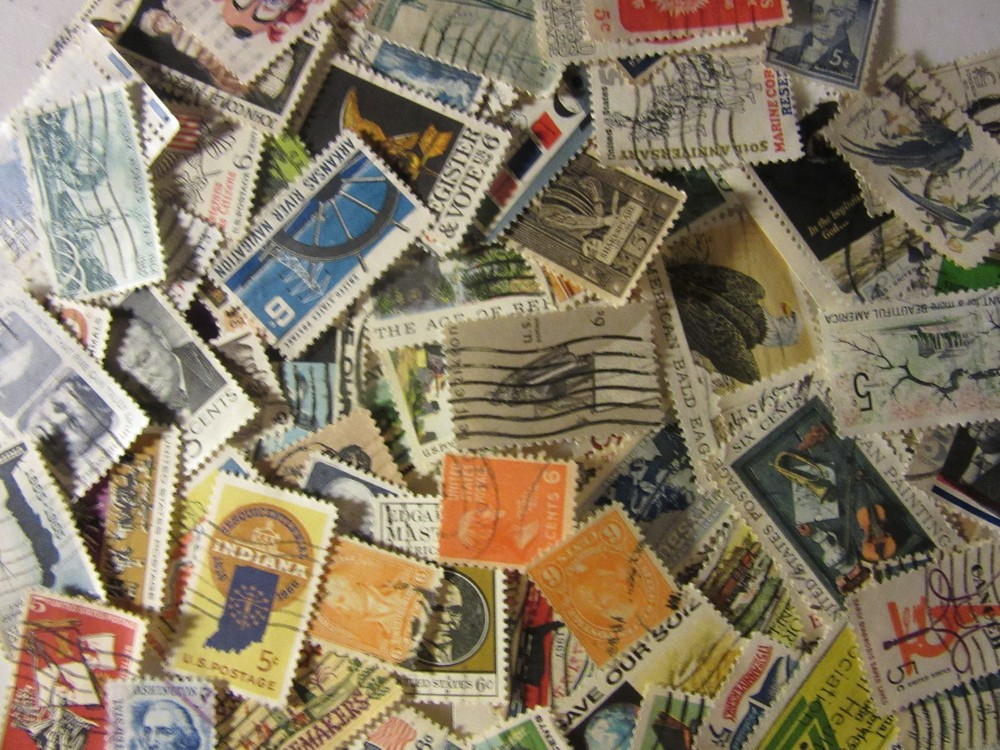 Nice USA postage stamps lot ALL DIFFERENT USED 5 AND 6 CENT FREE SHIPPING