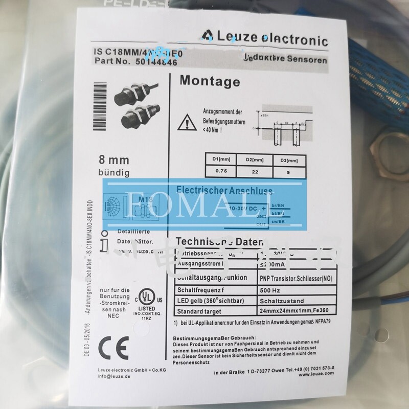 1Pcs New Proximity switch sensor IS C18MM/4NO-8E0