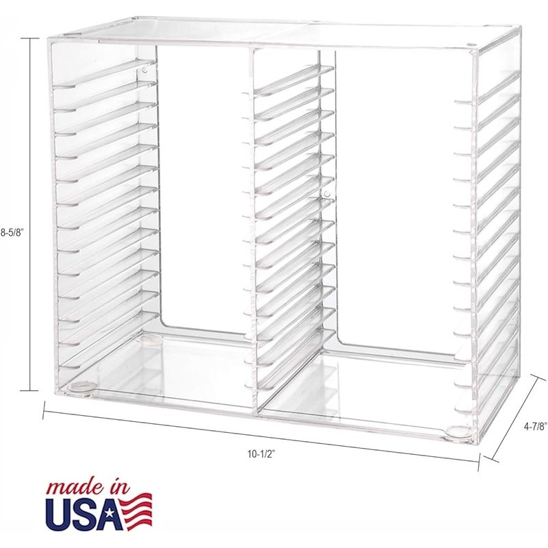 Stackable CD Organizer Durable BPA-Free Plastic Media Storage Solution New