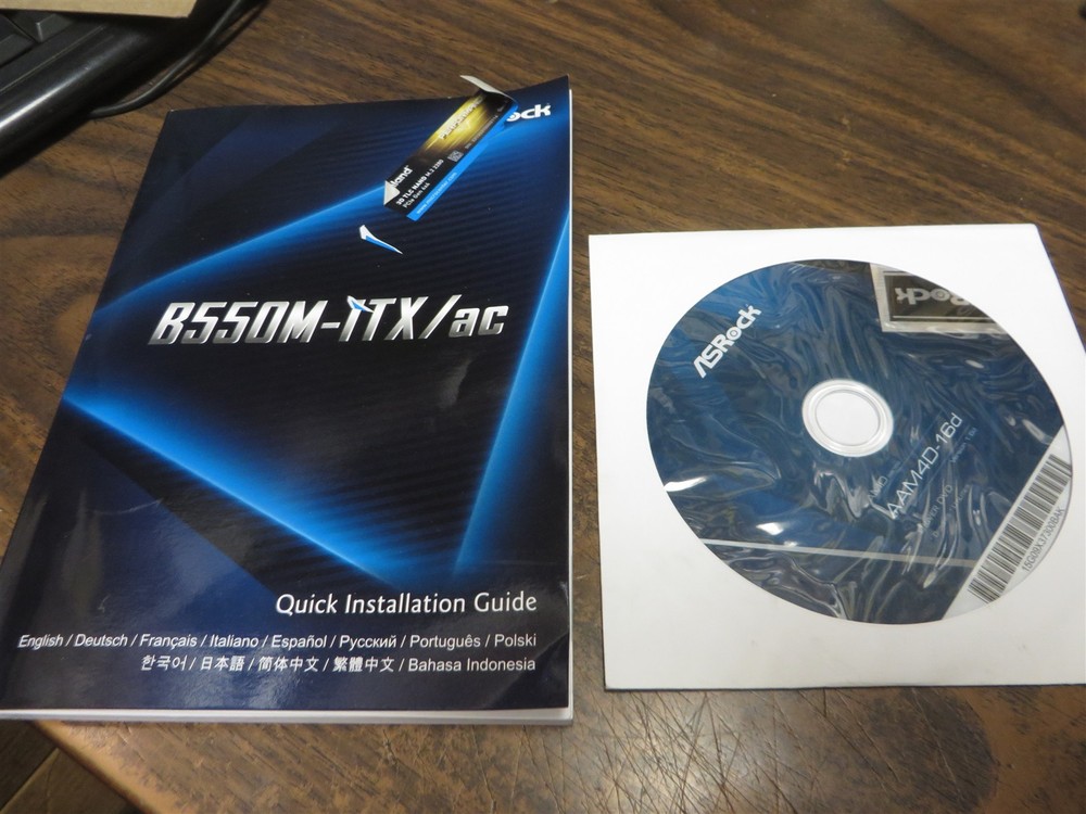 CD ROM SOFTWARE B550M-ITX / ac AAM4D-16d DISC + MANUAL