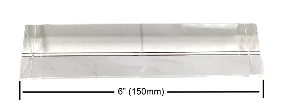 Amlong Crystal 6 inch Optical Glass Triangular Prism for Teaching Light Spect...