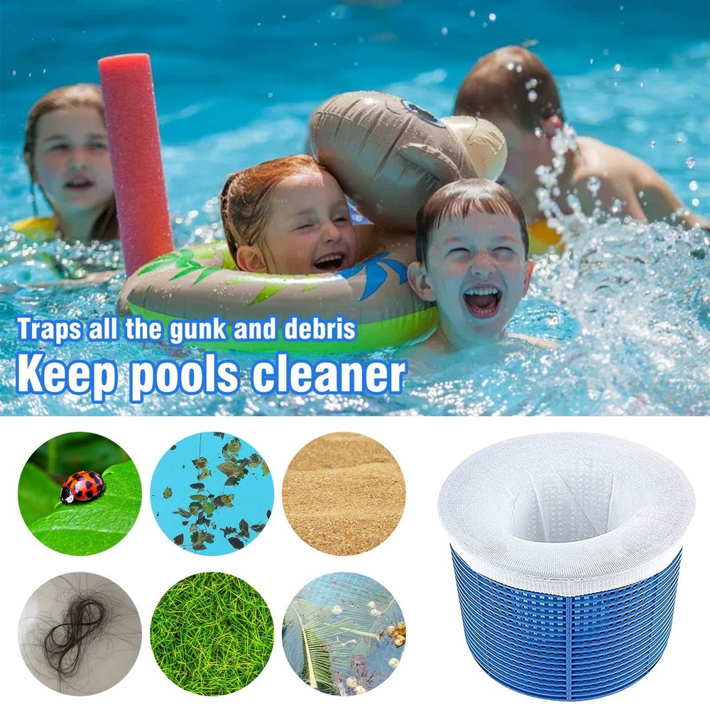 30pcs Pool Skimmer Filter Socks Ultra Fine Mesh Screen Basket Nets