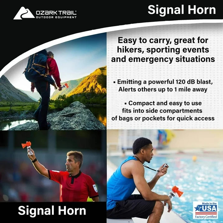 Super Loud Handheld Air Horn Can for Emergency, Sports, Marine & Boating