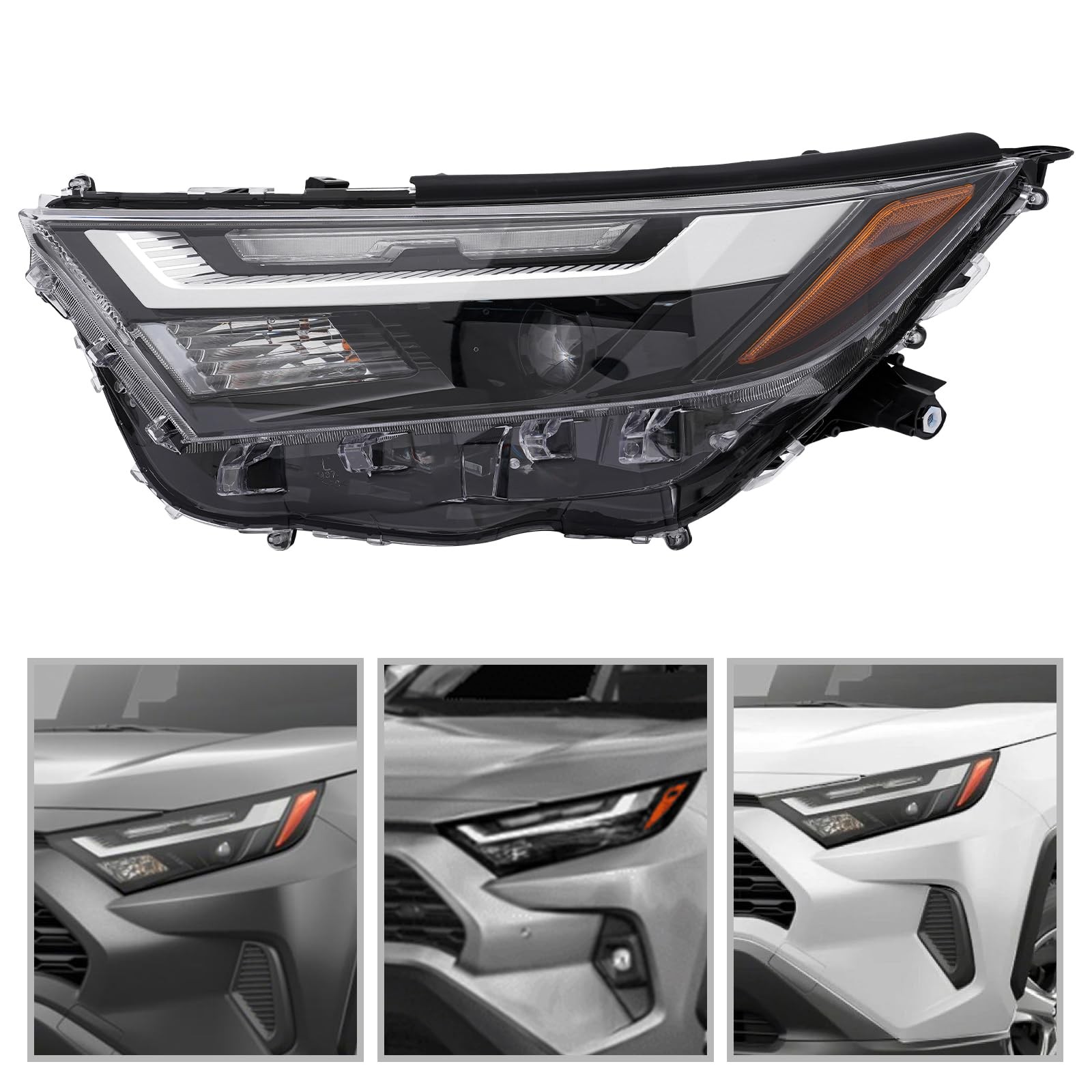 Front LED+Halogen Headlight Assembly Left Side for 2022 2023 2024 Toyota RAV4