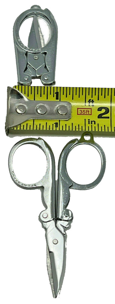 4-Pack Portable Folding Scissors - 3.5" - Metal Sharp Durable Travel Crafts Mini