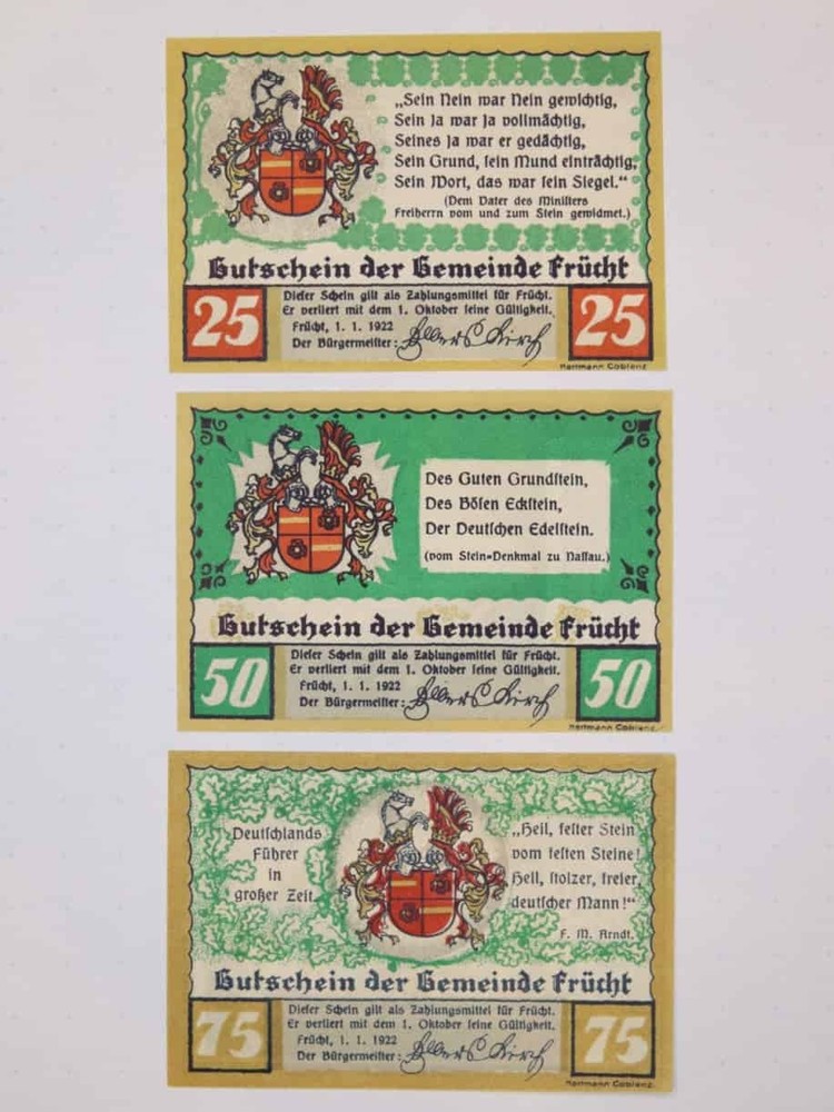 *Frucht 1910-20s German Notgeld Banknote [A377]7s0