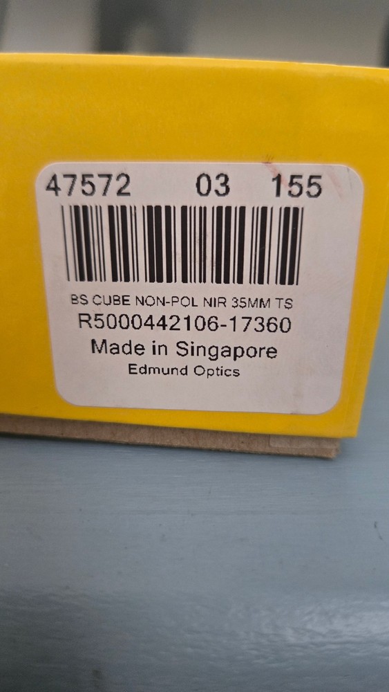 Edmond Optics Non-Polarizing Cube Beamsplitter