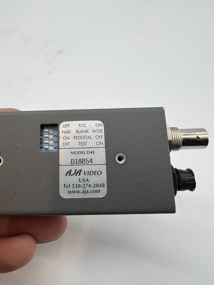AJA D4E D18854 Digital Analog Video Serial Encoder NO POWER SUPPLY