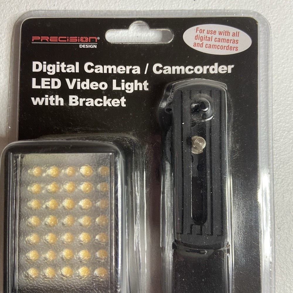 New Precision Design Digital Camera/Camcorder Led Video Light w/Bracket
