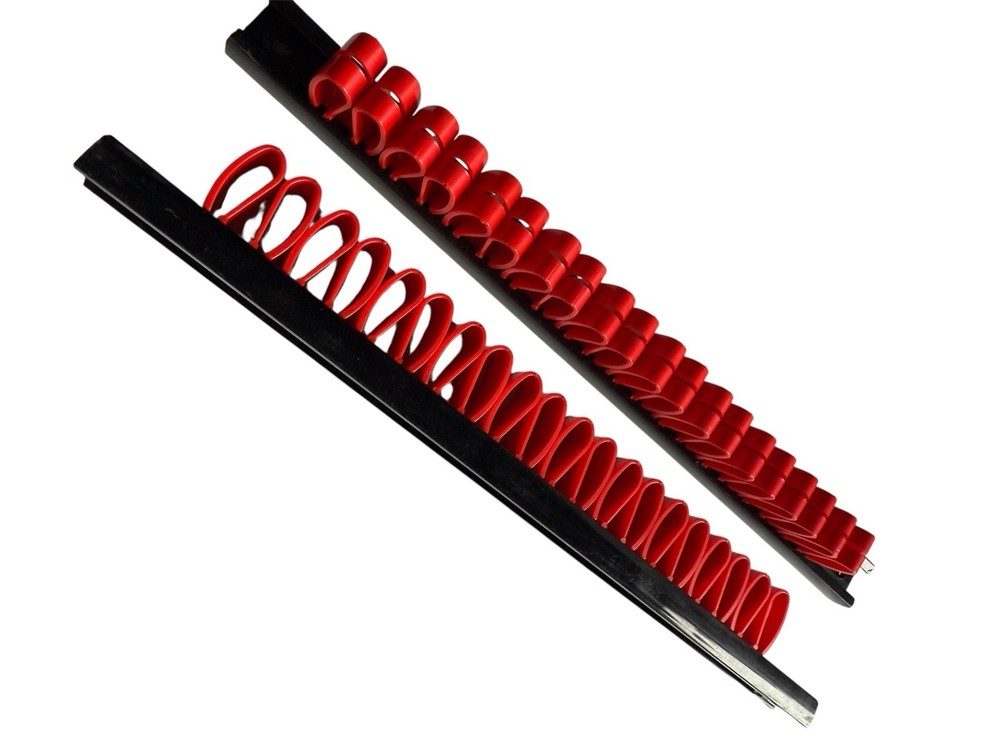 Goliath Industrial 2pc Plastic Rail Red Hand Tool Organizer Wall Mount ~ SDTR