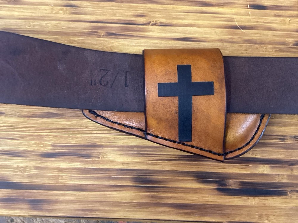 Leather Folding Knife Sheath Horizontal Buck 112 Size (Sheath Only) Left/Right