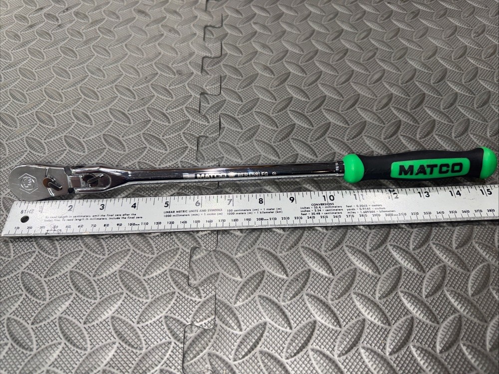 MATCO TOOLS Green BFR158LFG LOCKING FLEX HEAD 3/8" RATCHET