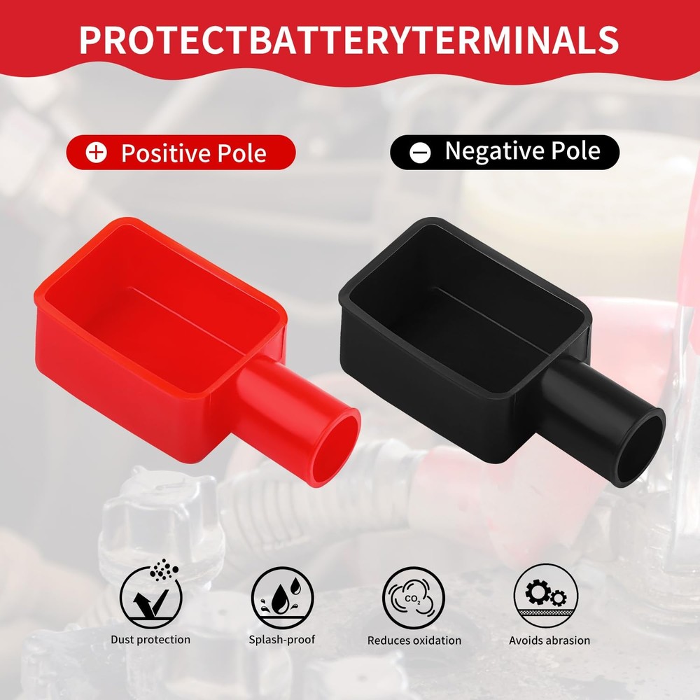 20 PCS Battery Terminal Covers Cap, Positive Negative Insulating Protector,...