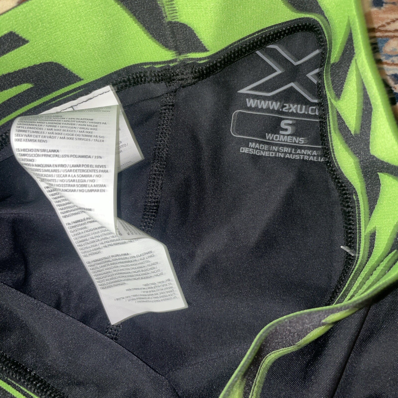 2XU POWER RECOVERY COMPRESSION TECHNOLOGY + OVER-FOOT COMPRESSION TIGHTS SIZE-S