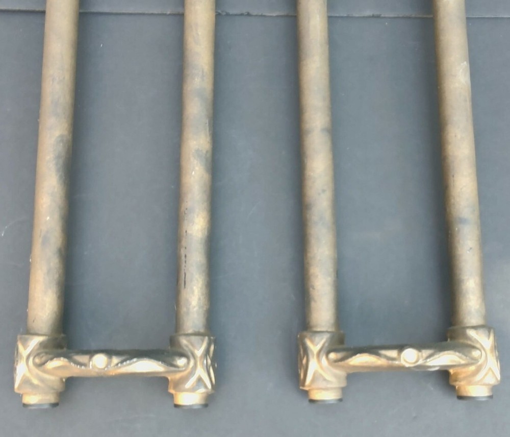 Vintage Iron Fireplace Screen Supports