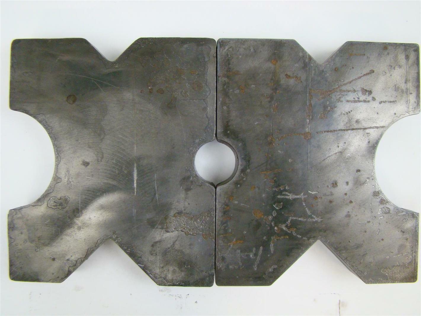 (PAIR) 8.5x10 Arbor Plates 1.5" Thick, Hydraulic H-Frame Shop Press, V-Cut