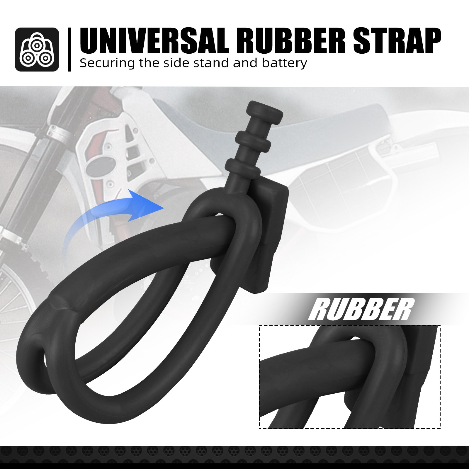 Rubber Side Stand Kickstand Strap For KTM SXF XCF XCF-W EXC F 250 350 450 500