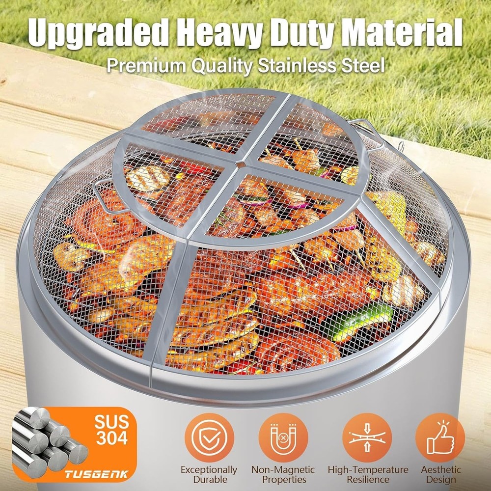 Fire Pit Spark Screen for Solo Stove Range Accessories, 15 Inch Range Shield ...
