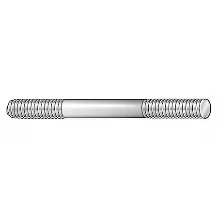 Te-Co 40789 Double-End Threaded Stud, 1/2"-13 Thread To 1/2"-13 Thread, 6 In,