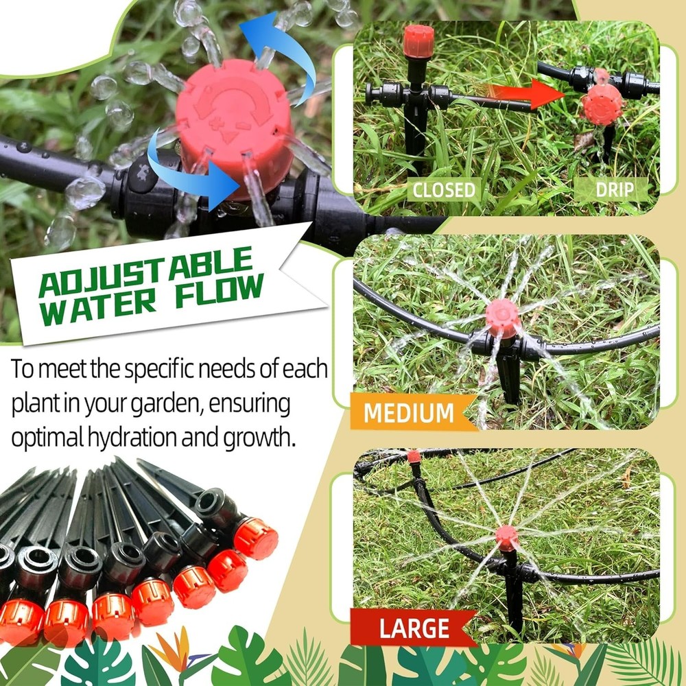 20PCS Two-Way Connection Drip Irrigation Emitters for Precise Watering Needs