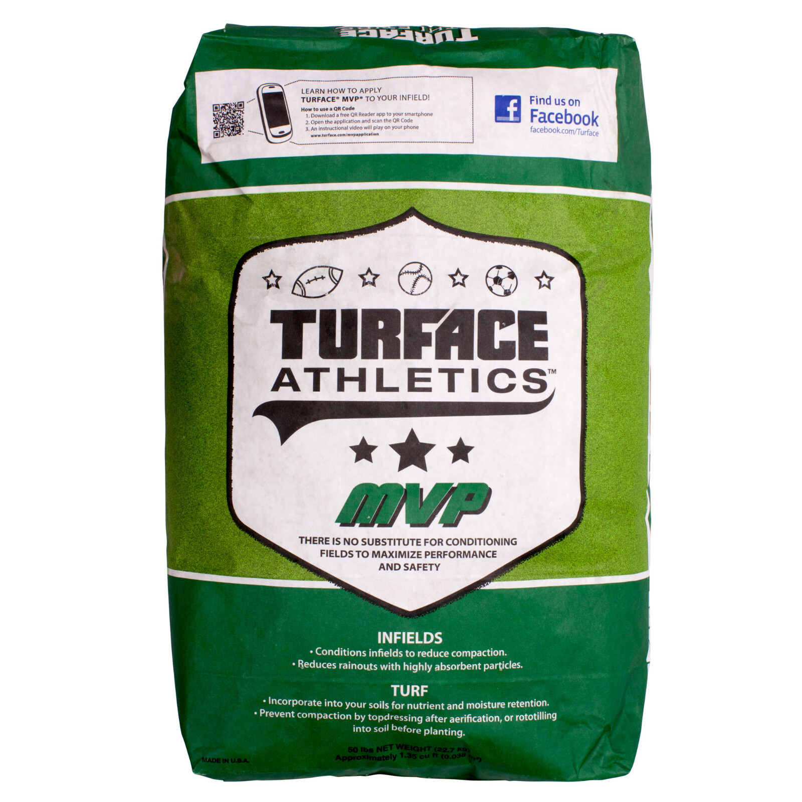 Turface Athletics MVP ( 50 lb) Conditions Infields Reduces Compaction BFMVP5004
