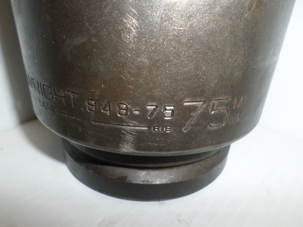 ⭐Wright⭐ 848-75 75MM IMPACT SOCKET 1.5" 1-1/2" DRIVE