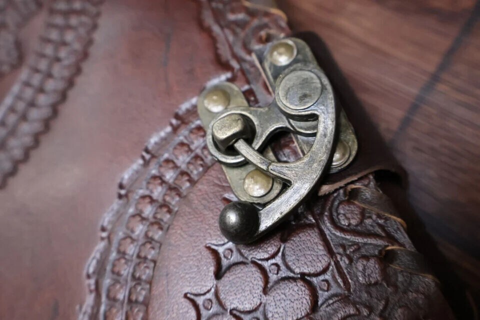 Seven Stone Folder Leather Ring Grimoire Binder Binder Cover Notebook School