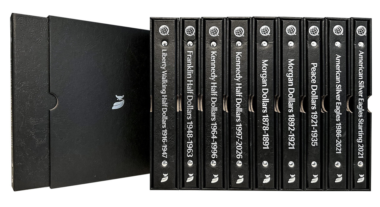 Jefferson Nickels: 1938-2003 Date & Mintmark Set-Whitman Prestige™ Album (Black)