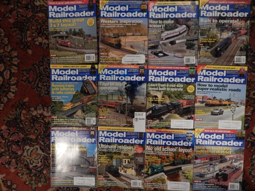 2014 - 2015  model railroader magazine 20 issues 2014 missing 4