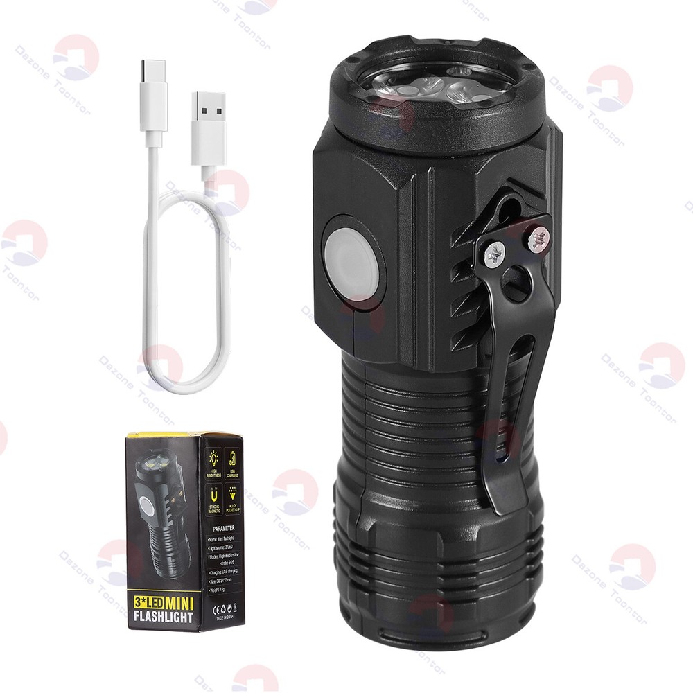1000000 Lumens Super Bright LED Tactical Flashlight Rechargeable LED Work Light