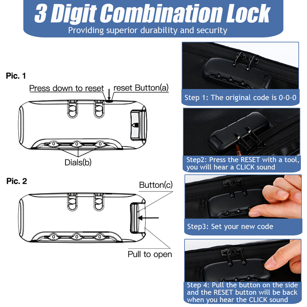 Fireproof Document Money Bag with Lock Waterproof Envelope Safe Pouch Storage