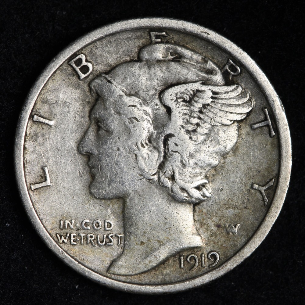 1919 Mercury Silver Dime CHOICE XF+ E267 JF