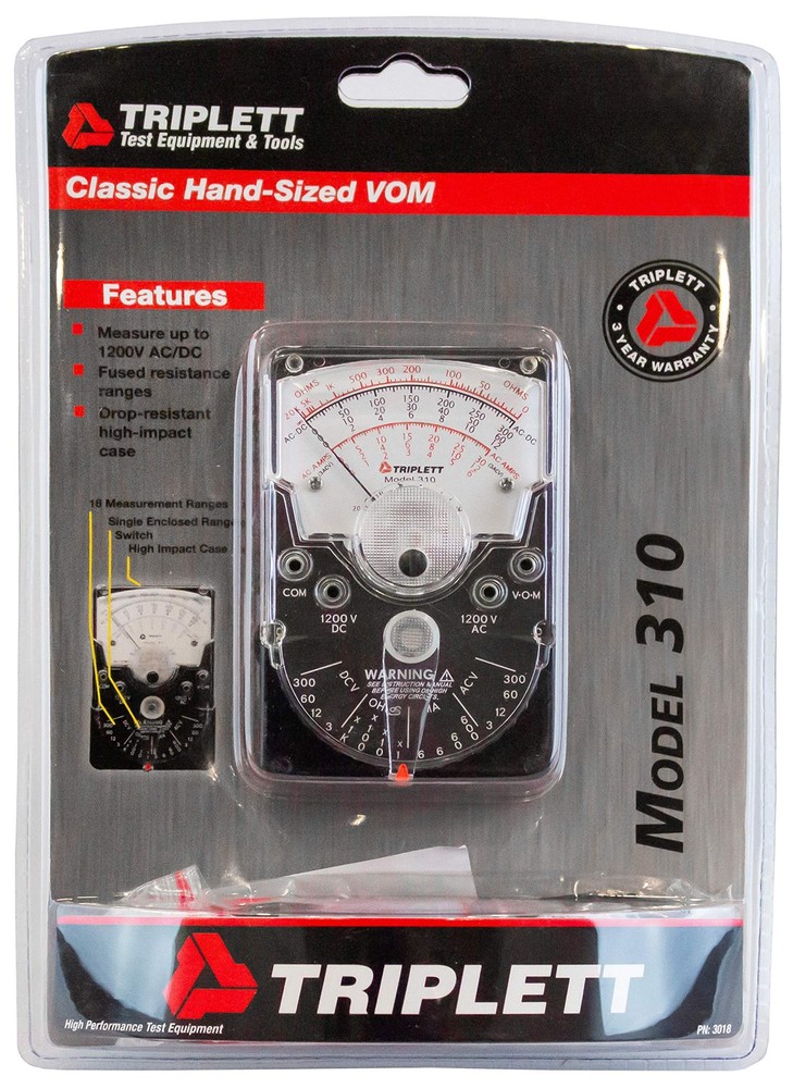 3018 Model 310 Hand-Sized Analog Multimeter - AC/DC Voltage, DC Current, Resi...