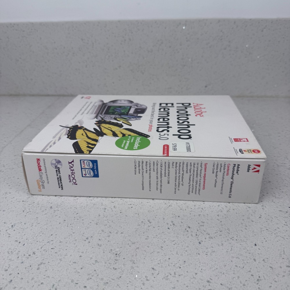 Adobe Photoshop Elements 5.0 Software Photo Editor Win XP PC CD 2006 NEW SEALED