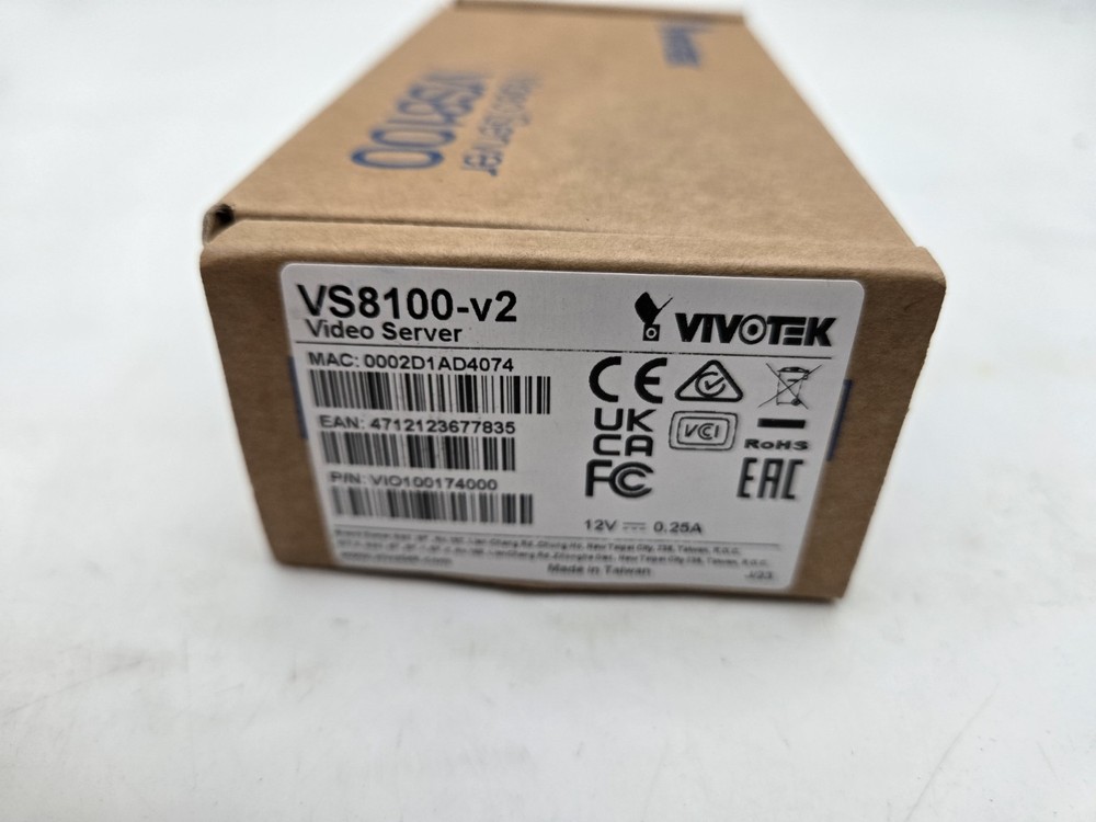 Vivotek VS8100-V2 1-Channel Video Server Encoder H.264/MJPEG IP Network CCTV