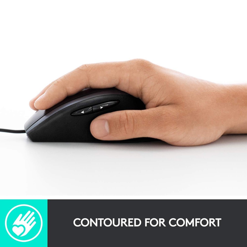Logitech M500s Advanced Corded Mouse with Advanced Hyper-fast Scrolling & Tilt,