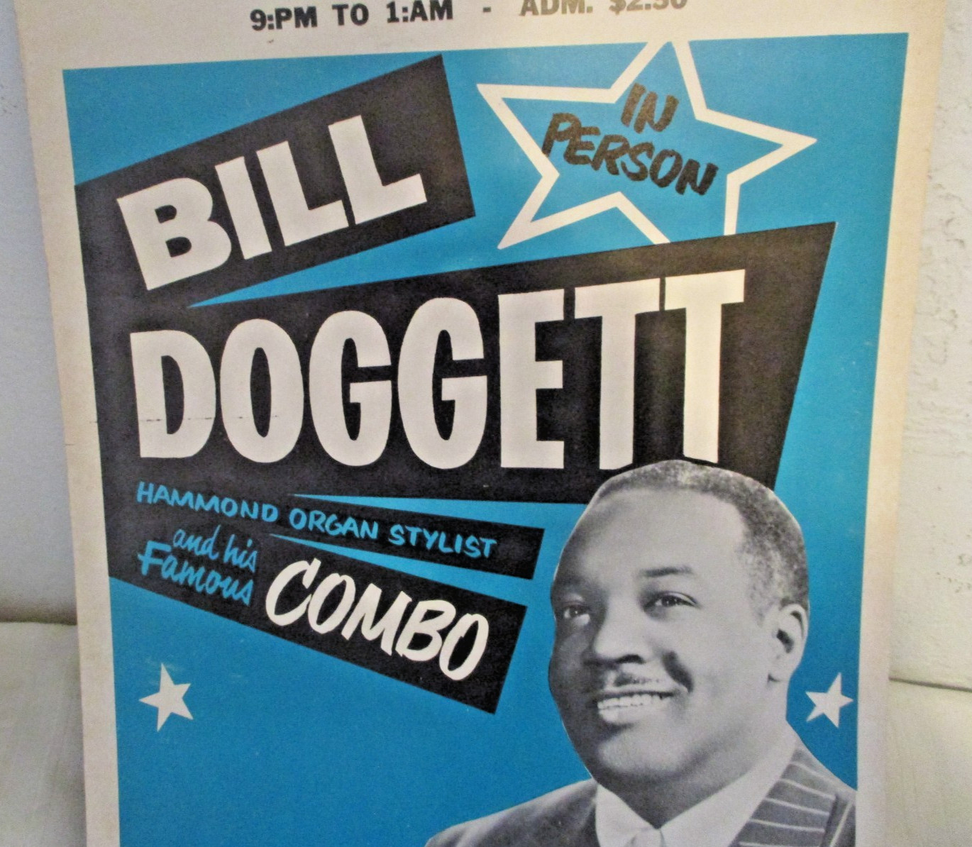 Orig. Vintage Bill Doggett & his famous Combo at the Mambo Club Poster cardboard