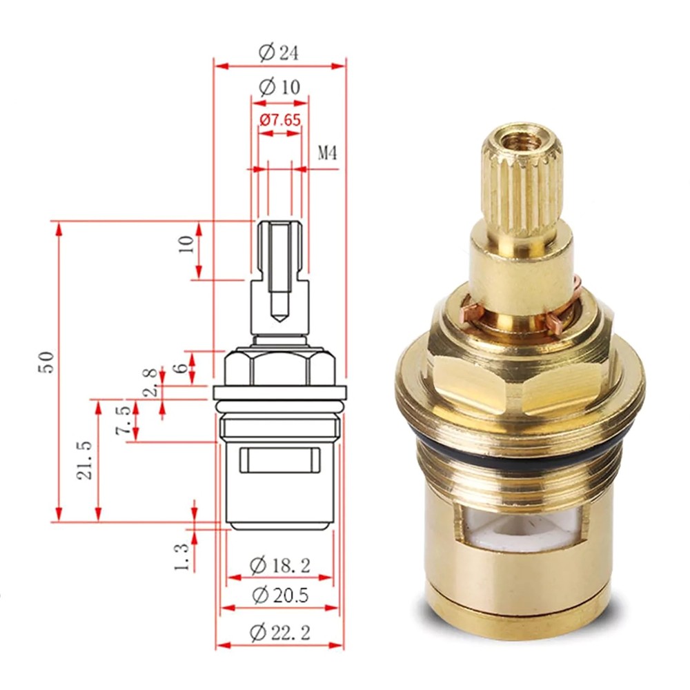 Ceramic 2Pcs Replacement Tap Cartridge Valve Kitchen Basin Mixer