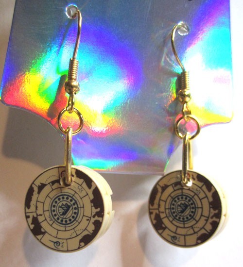 LEGO Loop 2x2 Round Tile Earrings - Map - (2 Pieces)
