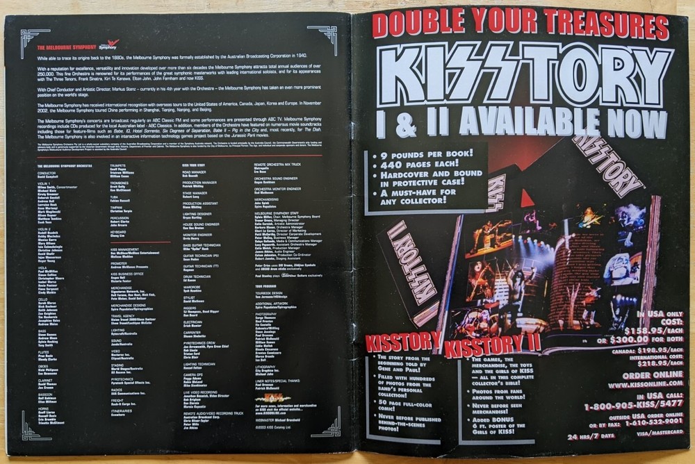 KISS Symphony Tour Book **RARE**