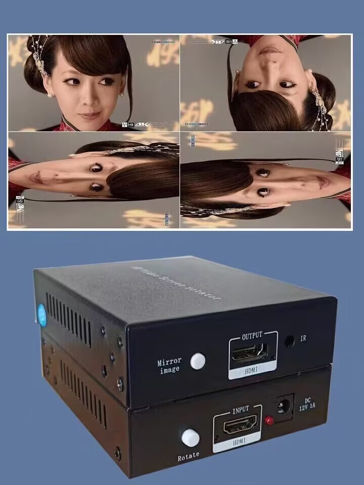 Video Rotating Box Support 90 270 Degree Image Flip for Vertical Screen Display