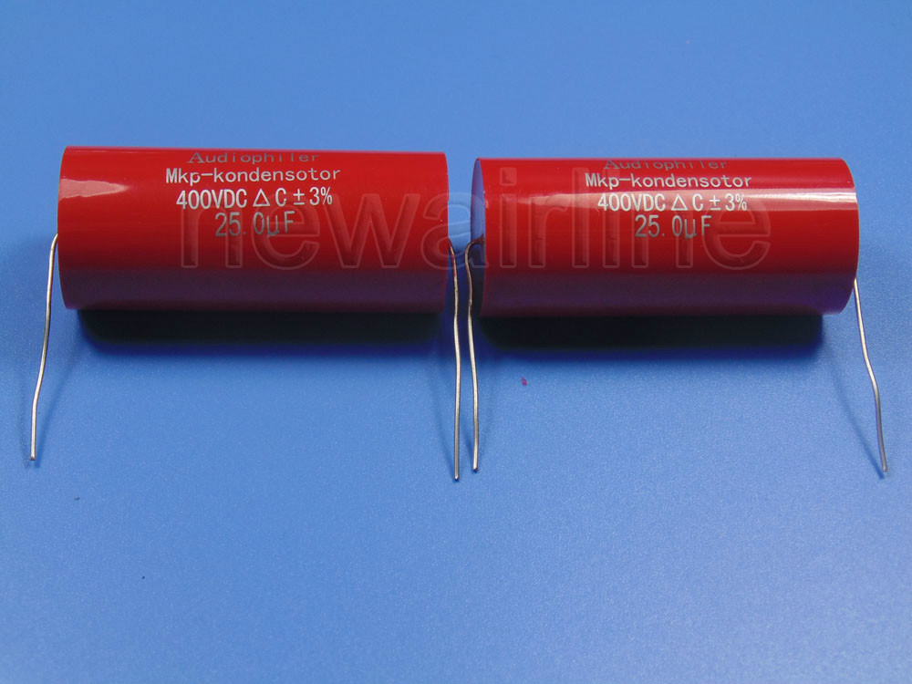 2pcs 400V 25uF MKP Crossover Metallized Polypropylene Non-Polarized Capacitor