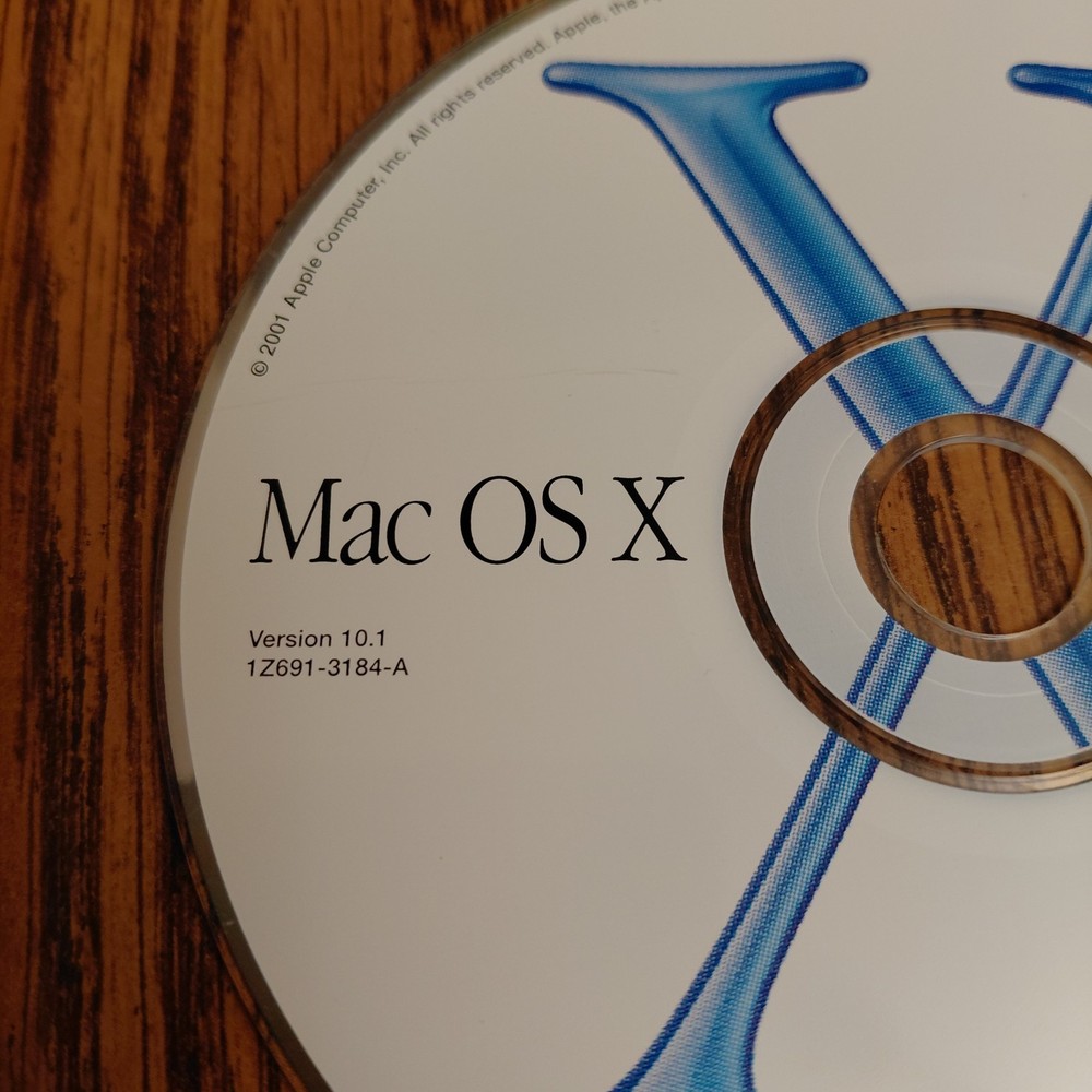 2001 Apple MAC OS X Version 10.1 Upgrade CD 1Z691-3184-A CD Only